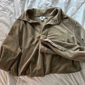 Vintage Calvin Klein Corduroy Half-Button Shirt